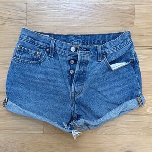Levi’s premium 501 Jean denim shorts 28 button fly